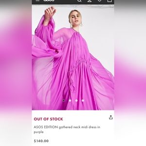 ASOS EDITION gathered neck midi maxi dress